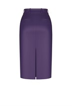 Юбка шерсть фиолетовая - фото 51651