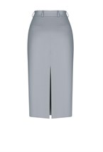 Юбка шерсть серая - фото 51653