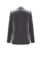 Жакет серый бархат - фото 51661