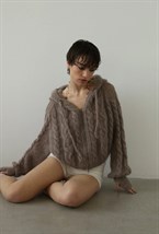 Вязаное худи на молнии - фото 51964