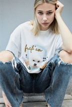 Футболка с желтой надписью - фото 51999