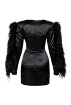 Платье с перьями - фото 52095