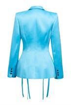 Двубортный жакет с защипами - фото 52147