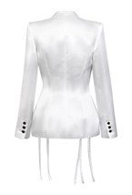 Двубортный жакет с защипами - фото 52151