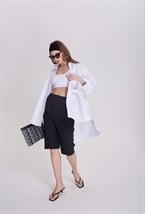 Трикотажный компелкт кроп-топ - фото 53854