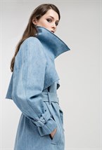 Плащ из джинсы - фото 54974