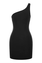 Платье мини черный - фото 55107