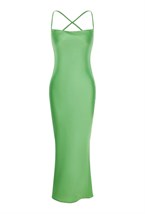 Платье миди зеленый - фото 55108