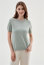 Джемпер кашемировый с коротким рукавом - фото 55872