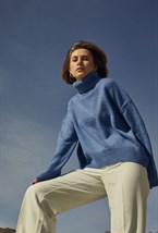 Свитер из кашемира и шерсти в стиле оверсайз - фото 55888