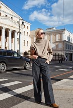 Свитер из кашемира и шерсти в стиле оверсайз - фото 55891