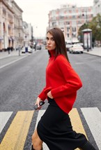 Свитер из кашемира и шерсти в стиле оверсайз - фото 55896