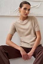 Джемпер кашемировый с коротким рукавом - фото 55928