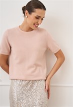 Джемпер кашемировый с коротким рукавом - фото 55931