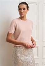 Джемпер кашемировый с коротким рукавом - фото 55932