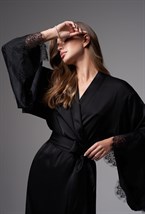 Халат шелковый макси - фото 56390