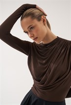 Лонгслив шоколадный - фото 56457