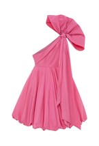 Платье розовое с бантом - фото 56471