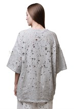 Объёмная футболка дырокол - фото 59120