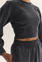 СВИТШОТ УКОРОЧЕННЫЙ - фото 60588