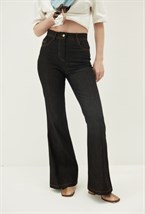 Джинсы клеш с высокой талией - фото 61445