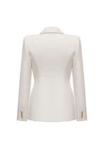 Жакет твидовый белый - фото 61642