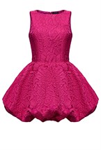 Платье жаккардовое розовое - фото 61657