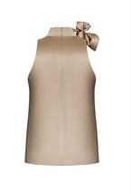 Бежевый топ халтер - фото 61660