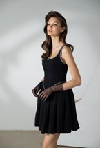 Корсетное черное платье - фото 62414