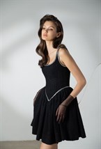 Корсетное черное платье - фото 62415