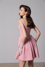 Корсетное розовое платье - фото 62419