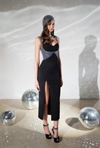 Трикотажное платье с кристаллами - фото 62435