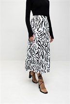 Юбка с разрезом принт зебра - фото 63799