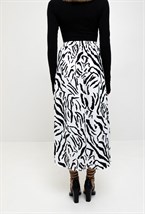 Юбка с разрезом принт зебра - фото 63801