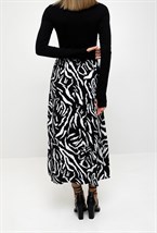 Юбка с разрезом принт зебра - фото 63808