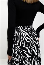 Юбка с разрезом принт зебра - фото 63809