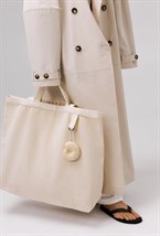 Сумка-шоппер large с окантовкой в тон - фото 65416