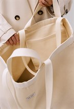 Сумка-шоппер large с окантовкой в тон - фото 65418