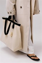 Сумка-шоппер large с черной окантовкой - фото 65422