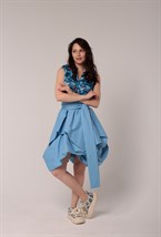 Юбка из хлопка с рюшами - фото 67691