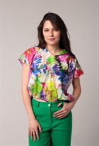 Топ с принтом и капюшоном - фото 67701