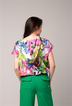 Топ с принтом и капюшоном - фото 67702