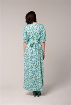 Платье с принтом и поясом - фото 67737