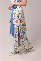 Платье с разрезом и поясом - фото 67746