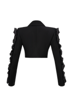 Укороченный жакет с бантами - фото 67936