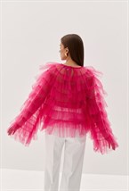 Блуза из фатина с рюшами - фото 70021