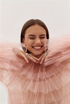 Блуза из фатина с рюшами - фото 70025