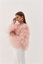 Блуза из фатина с рюшами - фото 70027