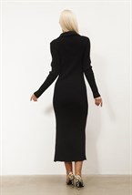 Платье вязаное с разрезом - фото 70118