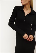 Платье вязаное с разрезом - фото 70119